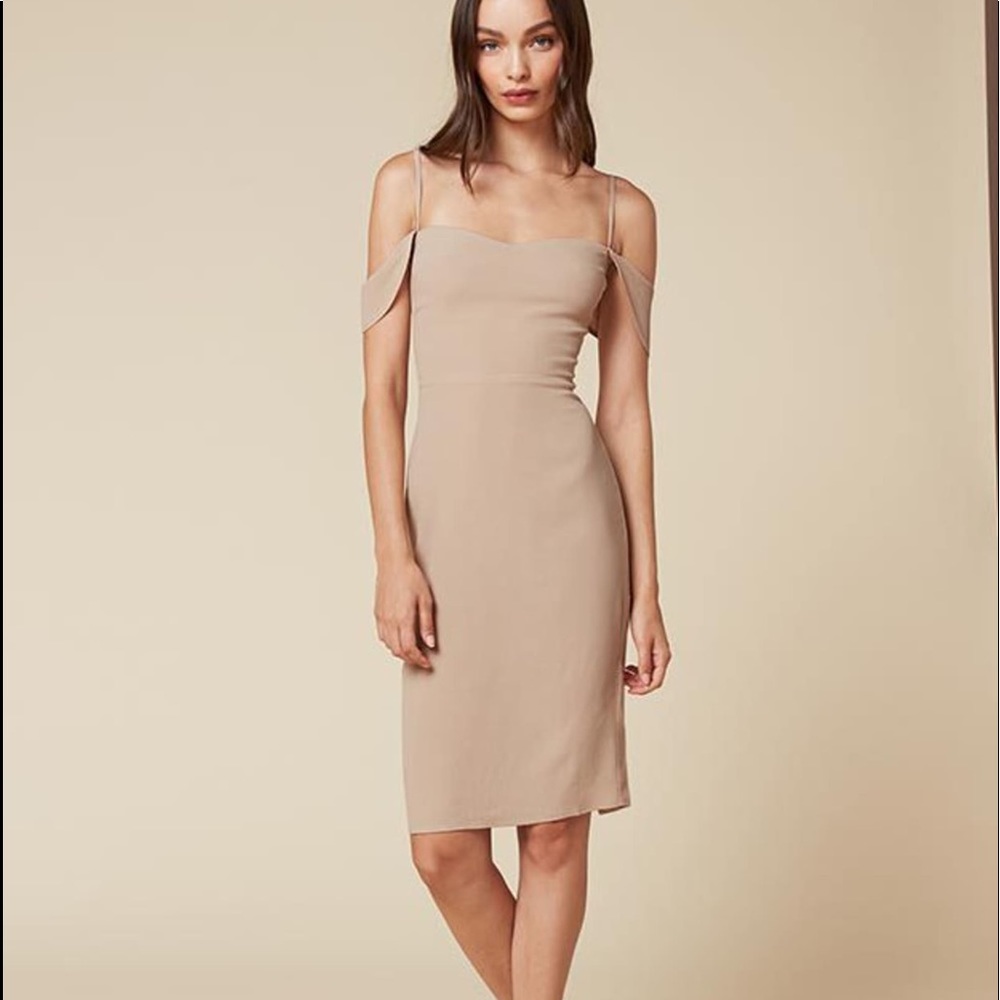 Reformation Rena Dress Champagne — NWT